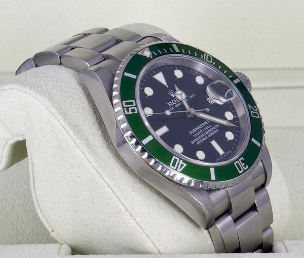 Rolex Submariner Date Kermit 16610 LV Unpolished Full Set 2006 Serial Z