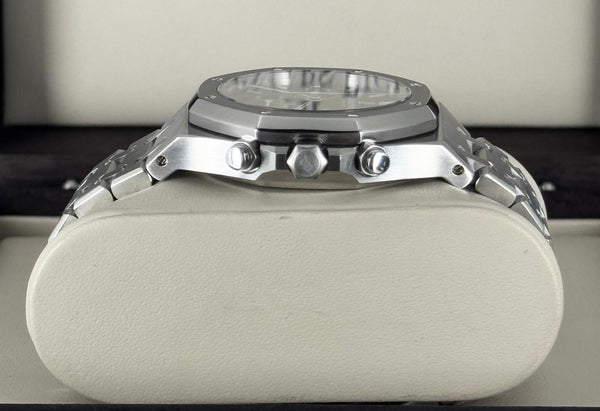 Audemars Piguet Royal Oak Chronograph Kasparov 39 mm Blue Dial After Service with Archive Papers 25860 ST