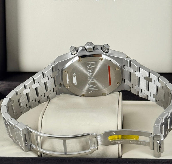 Audemars Piguet Royal Oak Chronograph Kasparov 39 mm Blue Dial After Service with Archive Papers 25860 ST