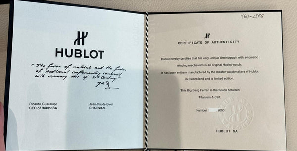 Hublot Big Bang Ferrari Extra Full Set with Winding Box Limited Edition Mint Condition Collector