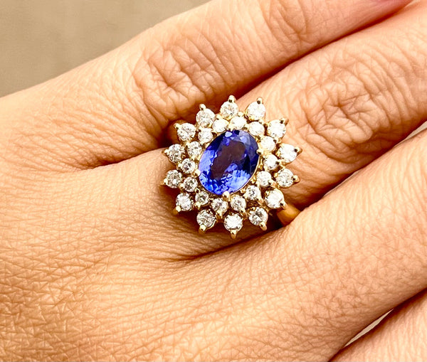 Tanzanit Diamond Ring