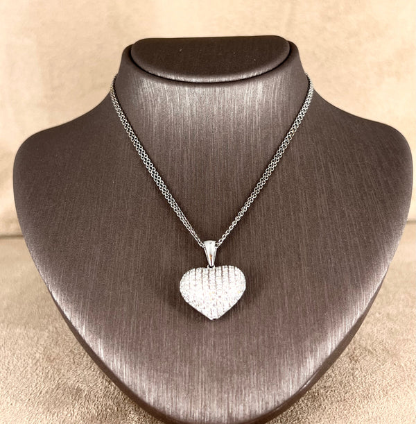 White gold Chain Diamond Heart