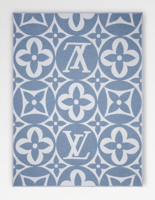 BLANKET MONOGRAM Blue