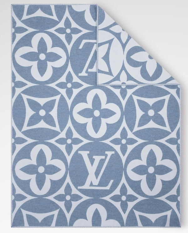 BLANKET MONOGRAM Blue