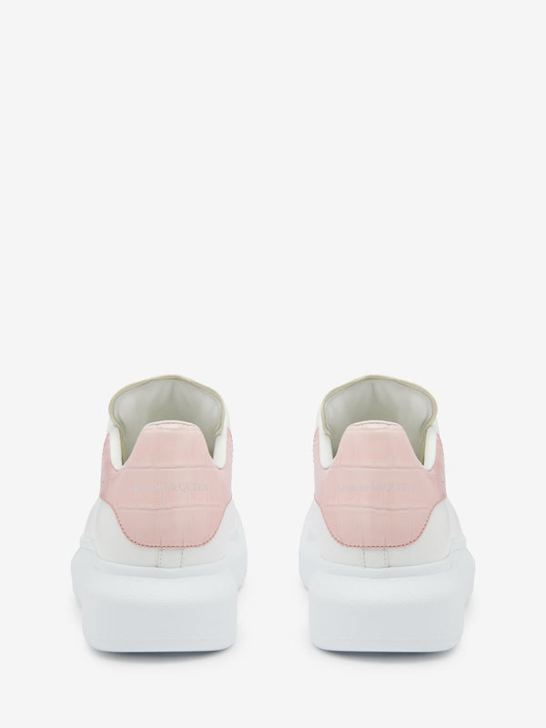 Oversize Sneaker in Pink White Crocodile