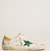 Super-Star with green suede star and yellow crocodile leather heel tab "LAST PIECES"
