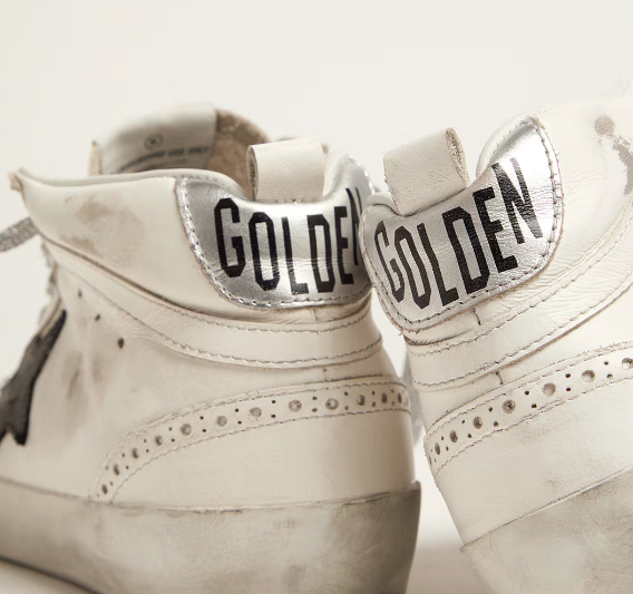 Mid Star with laminated heel and glitter laces