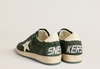 Men's Ball Star in green suede with white leather star and heel tab "LAST PIECES"