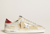 Men's Stardan in nubuck and crackle leather with silver metallic leather star "LAST PIECES"