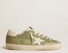 Super-Star LTD in green nubuck with white leather star and heel tab