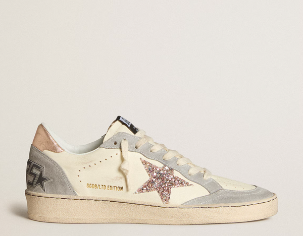 Ball Star in nappa with glitter star and metallic heel tab
