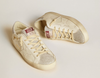Super-Star LTD in white leather with Swarovski micro-crystal inserts