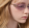 Occhiali da sole Miu Miu Logo lenti rosa chiaro