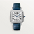 Santos-Dumont Watch Large Steel Blue Alligator