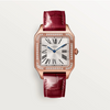 Santos-Dumont Large Rose Gold Diamond Bezel Quartz Watch