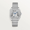 Santos de Cartier Medium Steel & Diamond Bezel Automatic Watch