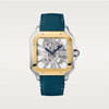 Santos de Cartier Skeleton Large Watch Steel & Yellow Gold