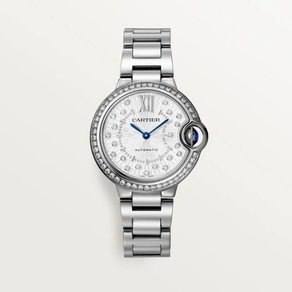 Ballon Bleu de Cartier 33mm Steel & Diamond Automatic Watch