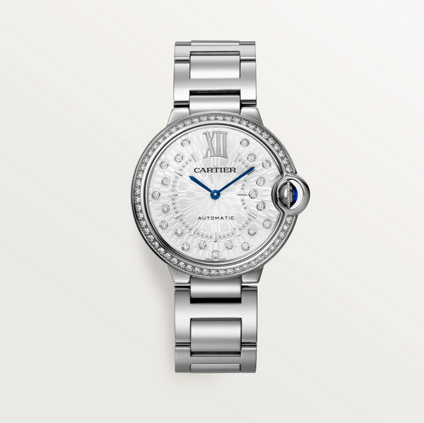 Ballon Bleu de Cartier 36mm Steel & Diamond Automatic Watch
