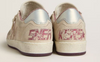 Ball Star LTD in suede rosa e beige con talloncino in pelle grigio perla