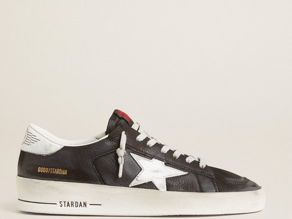 Stardan in black nubuck and mesh with gray leather star and heel tab "LAST PIECES"