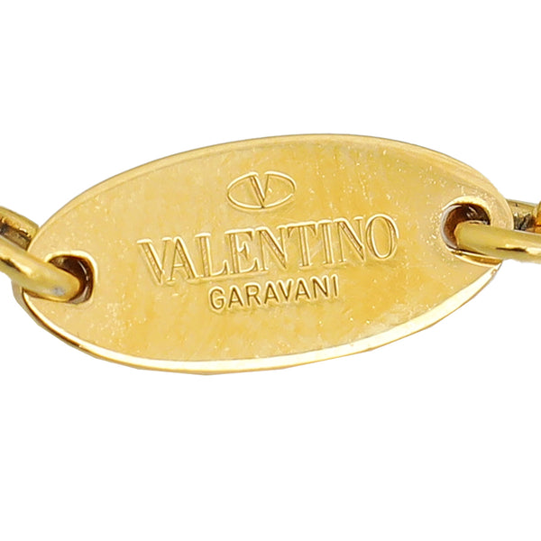 Valentino Gold Finish VLogo Signature Bracelet