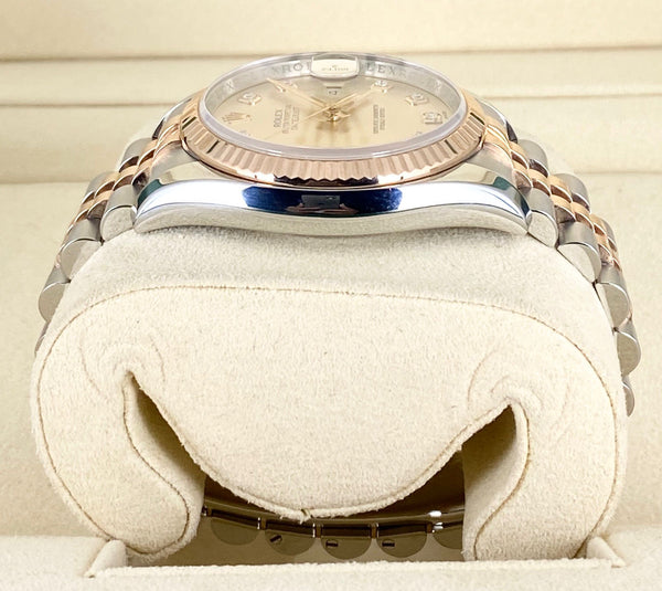 Rolex Datejust 36, Two Tone Rose Gold, Full set, Diamonds