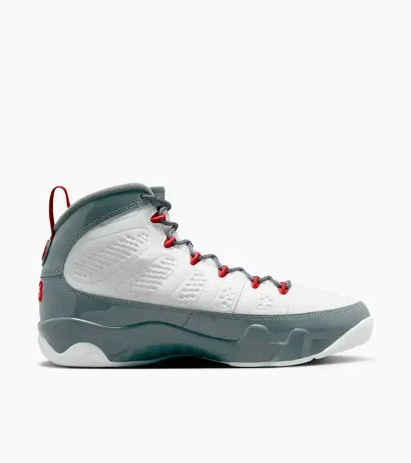 Air Jordan 9 White Cool Grey 'Fire Red' Sneakers for Men