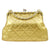 CHANEL 1994-1996 Gold Lambskin SHW Kisslock Shoulder Bag
