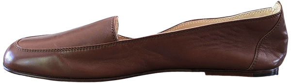 Chanel 1990s Marron Kid Ballet Flat Pumps Ballerines en Chevreaux Xtra Soft Sz 38.5, New!