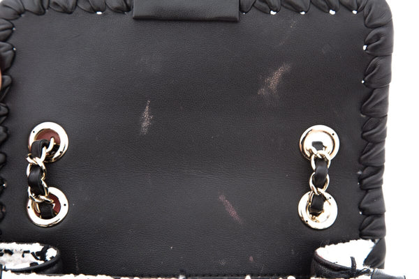 Chanel 2022+Black & White Tweed Flap Cross-Body AS IS