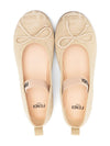 Ballerine per bambina Fendi Kids beige con motivo FF