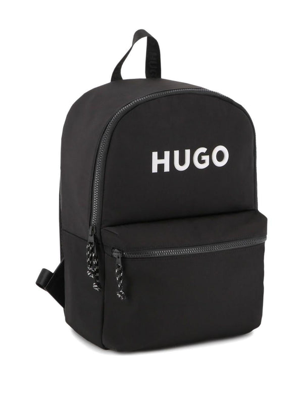 Zaino per bambini Hugo Kids nero con stampa