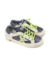 Sneakers per bambino Golden Goose Kids in pelle blu con chiusura con lacci