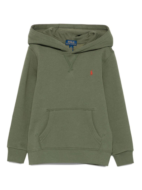 Felpa per bambino Polo Ralph Lauren Kids verde con logo Polo Pony