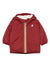 Giacca per neonati K Way Kids bordeaux con cappuccio e zip frontale