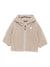 Cappotto in pelliccia sintetica per neonati K Way Kids beige con cappuccio effetto teddy