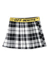 Gonna per bambina Off-White Kids bianco e nero con motivo a quadri