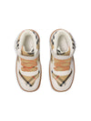 Sneakers alte per bambina Burberry Kids beige a quadri