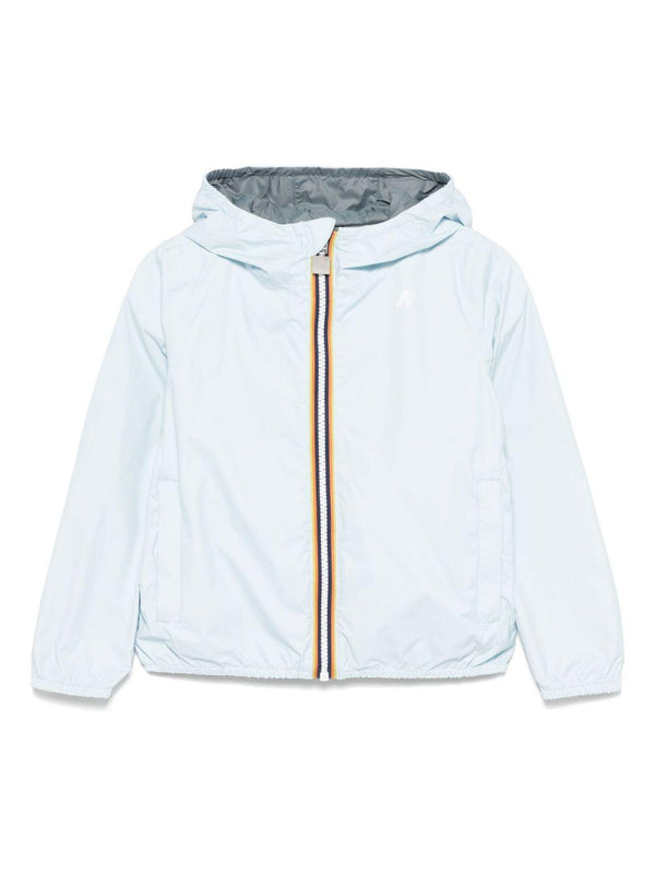 Giacca per bambini K-Way Kids Jake azzurro con design reversibile