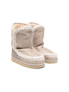 Stivaletti Eskimo per bambina Mou Kids beige con effetto metalizzato