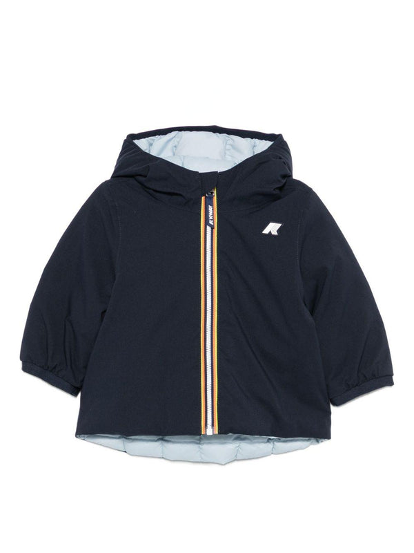 Giubbino per neonato K-Way Kids blu con design reversibile