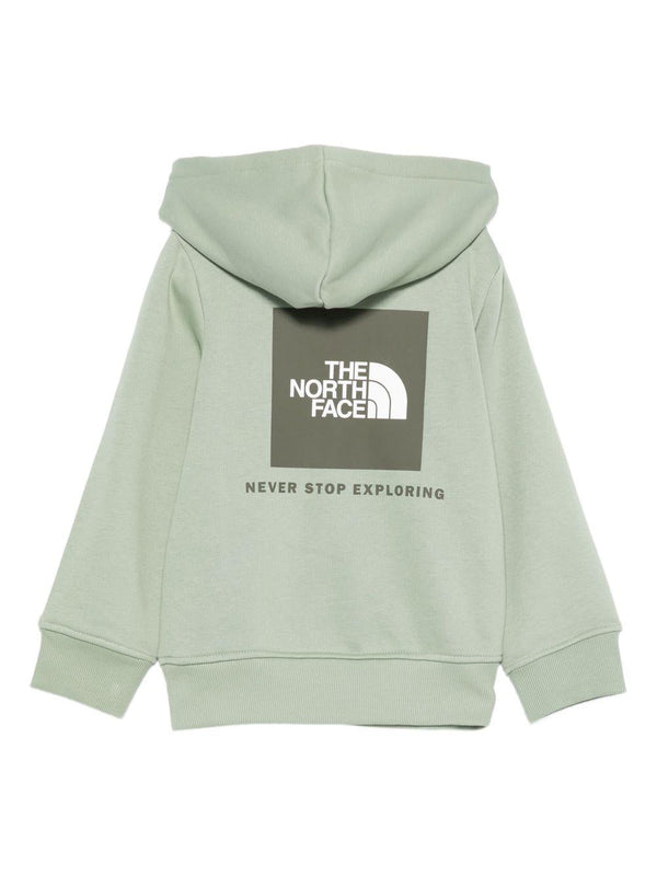 Felpa per bambino The North Face Kids verde con cappuccio con logo
