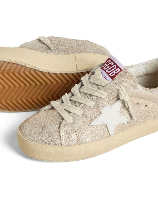 Sneakers Super Star per bambina Golden Goose Kids oro con chiusura frontale con lacci