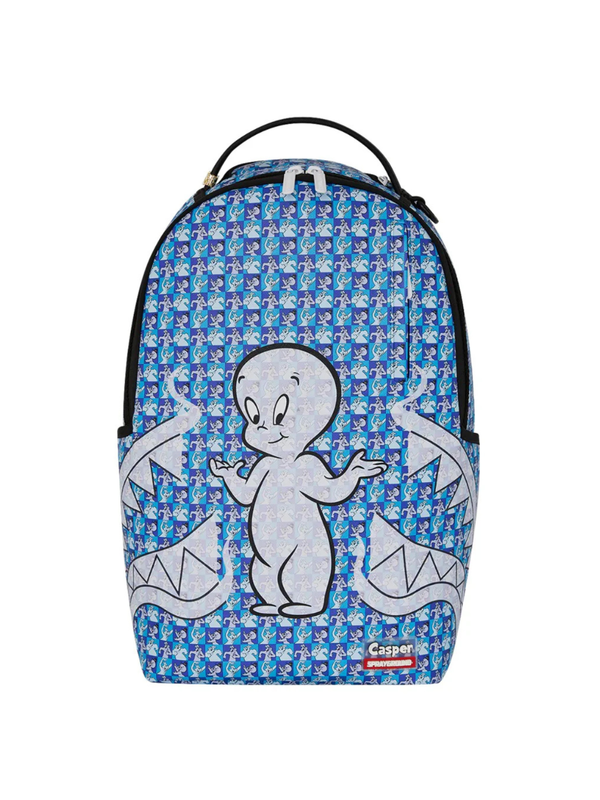 Zaino Casper per bambini Sprayground Kid blu con dettaglio logo gommato