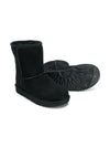 Stivaletti con fodera in pelliccia per bambina UGG Kids neri con punta tonda