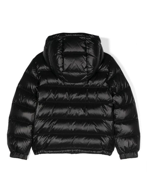 Piumino per bambino Moncler Enfant nero con cappuccio
