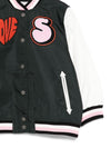 Giacca per bambina Stella McCartney Kids varsity Love nero con applicazioni