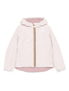 Giubbino per bambina K-Way Kids rosa con cappuccio classico