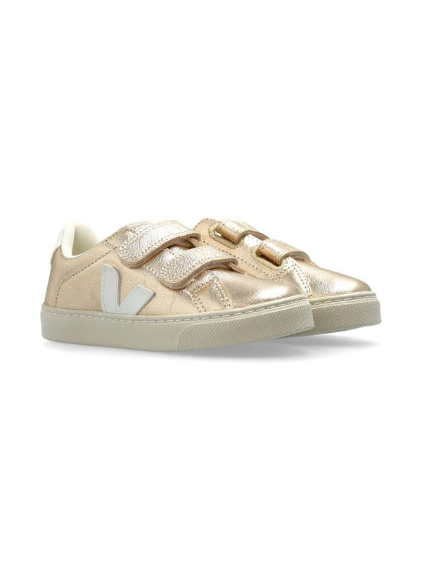 Sneakers per bambina VEJA Kids oro con applicazione logo
